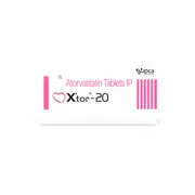 Xtor 20 Tablet Box/Carton showing the Front face