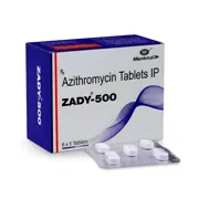 Zady 500 Tablet pack and strip front view.
