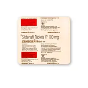 Zenegra Red 100 Mg Tablet Strip Front View