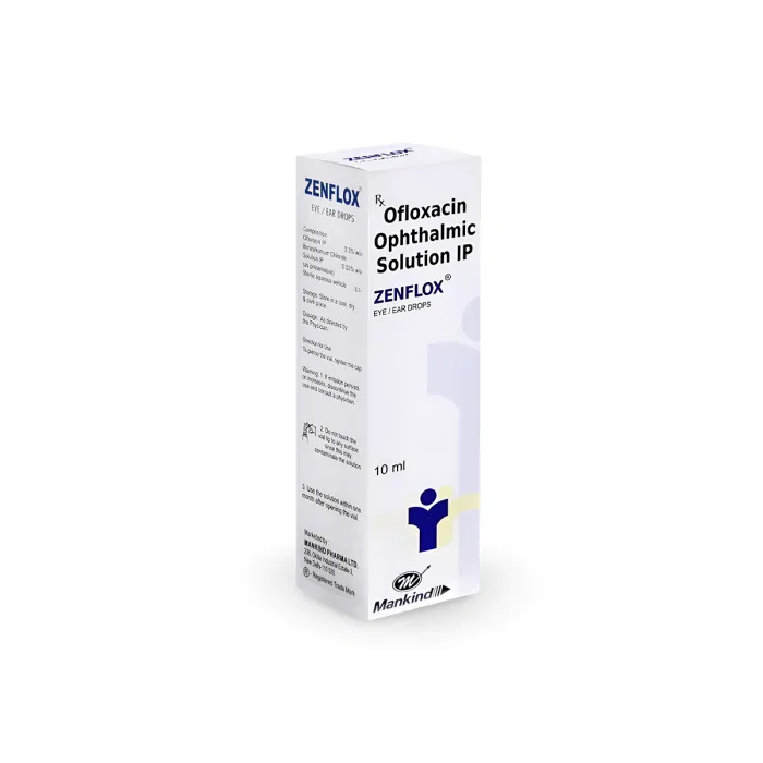 Zenflox 10 ml Box Showing the Front face