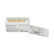 Zhewitra 10 Mg pack and strip front and back view.