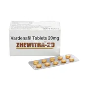 Zhewitra 20 Mg pack and strip front view.