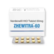 Zhewitra 60 Mg pack and strip front view.