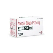 Ziblok 25 Tablet Box/Carton showing the Left face