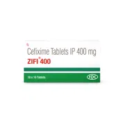 Zifi 400 Tablet Box/Carton showing the Front face