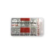 Zifi 400 Tablet Blister Pack showing the Back face