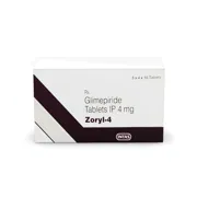 Zoryl 4 Tablet Box/Carton showing the Front face