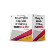 Zylomox 250 Mg Capsule pack front view.
