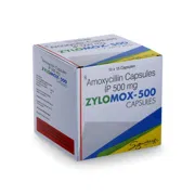 Zylomox 500 Mg Capsule pack front view.